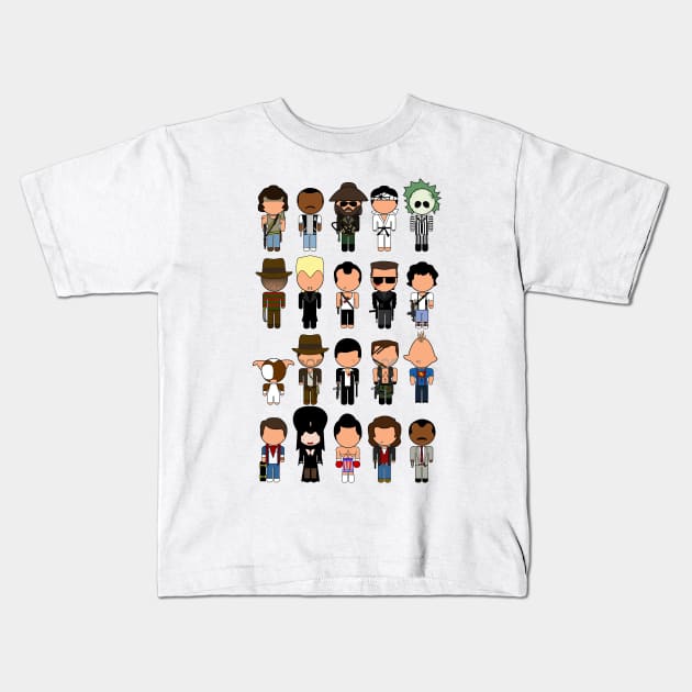 1980s Classic Movie Icons - "Vector-Eds" Kids T-Shirt by TwistedKoala